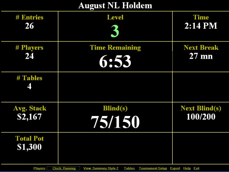 Poker Tournament Software